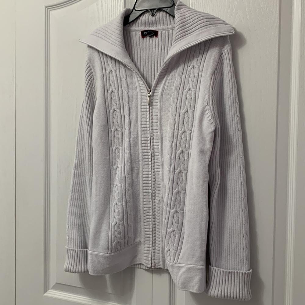 Dalia Collection ladies zip up Sweater